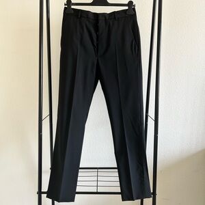 Prada Wool Dress Pants Trousers Black Size 44 (US 30) NWT